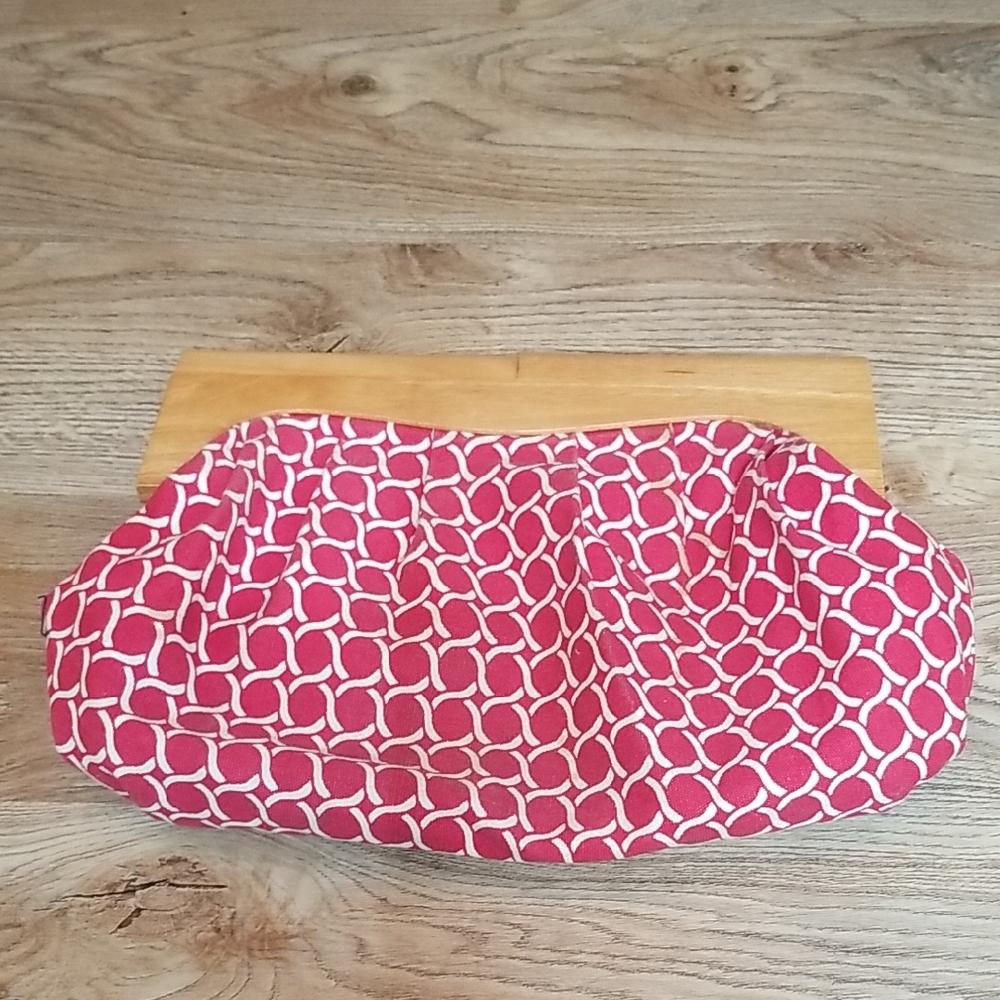 Old Navy Chic Pink and White Clutch